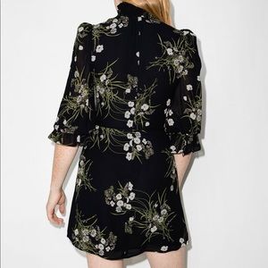 Reformation: Black/multicolour Archie floral print mini dress Size 4